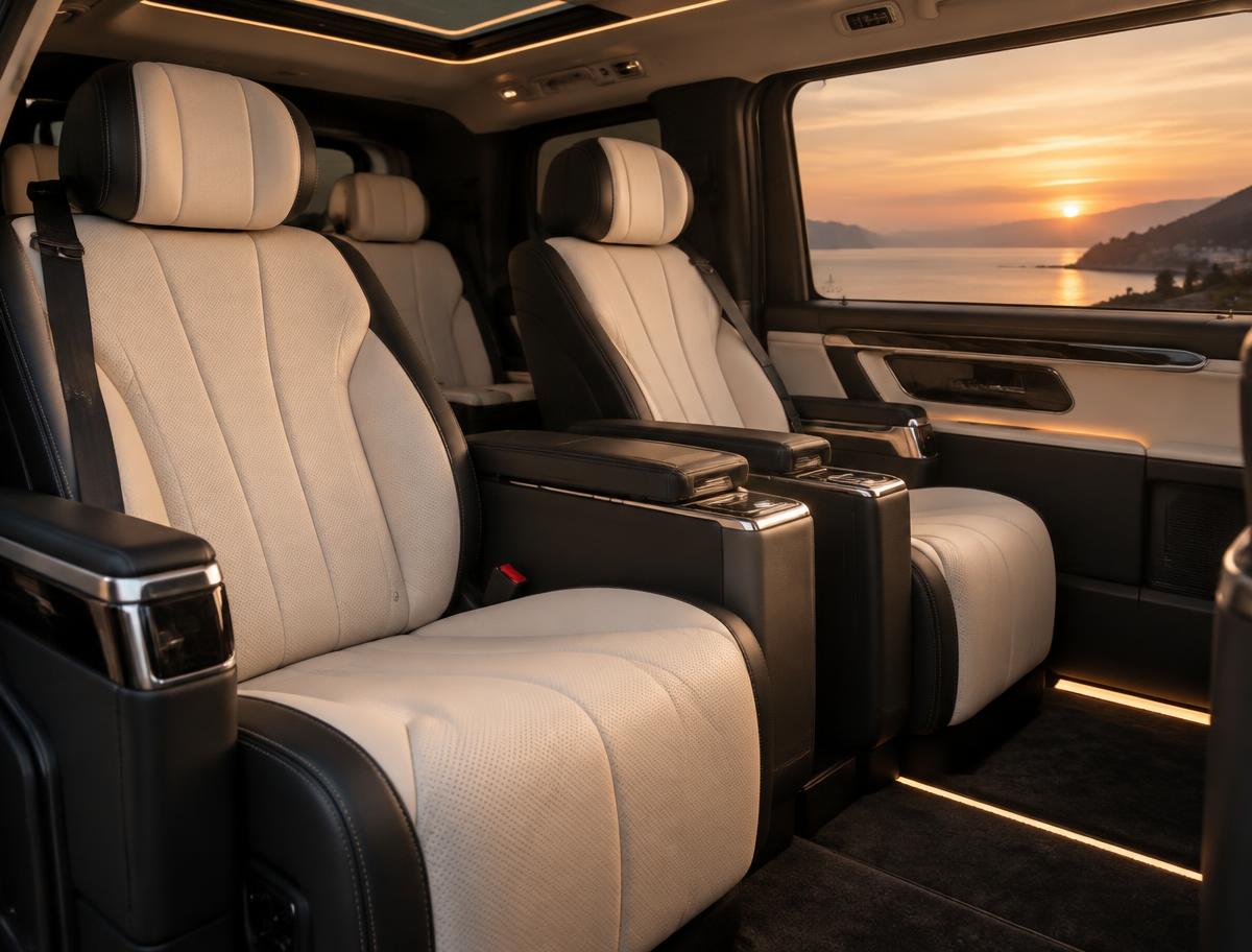 Luxury executive van interior